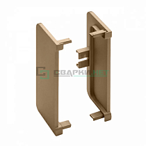 Комплект закрытых заглушек для профиля С - образного 4466, цвет золото металлик - Чертеж