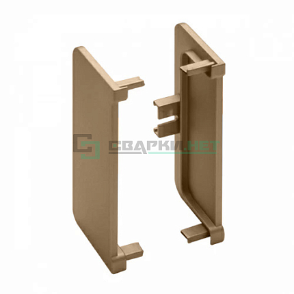 Комплект закрытых заглушек для профиля С - образного 4466, цвет золото металлик