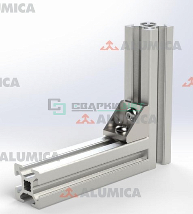 Угол соединительный для конструкционного профиля 30х30  