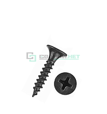 Саморез с потайной головкой под крест 3,5х16 черный цинк  - Чертеж
