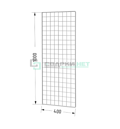 Сетка 1000х400 мм, рама d=7 мм, решетка d=3 мм