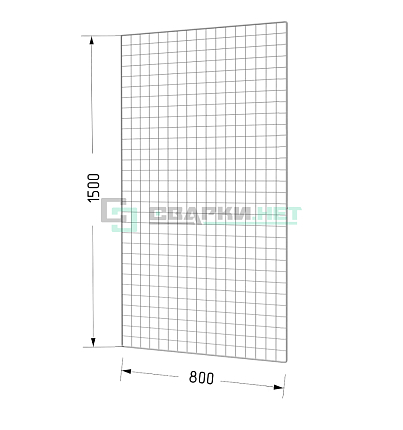 Сетка 1500х800мм, рама d=7 мм, решетка d=3 мм