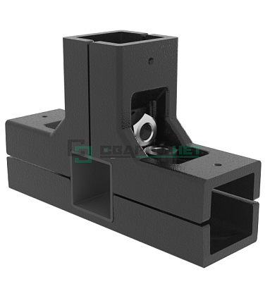 Внешний угловой соединитель 3-х лучевой 25мм со вставкой