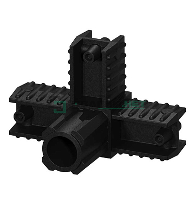 Угловой соединитель 4-х лучевой 25х25х1,2 . 