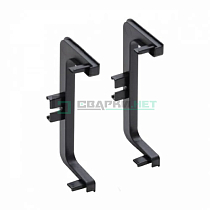 Комплект открытых заглушек для профиля C - образного 4466, цвет чёрный металлик - Чертеж