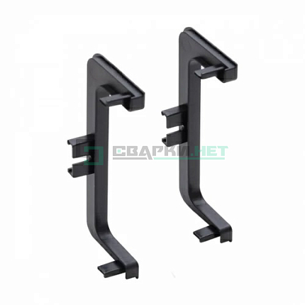 Комплект открытых заглушек для профиля C - образного 4466, цвет чёрный металлик