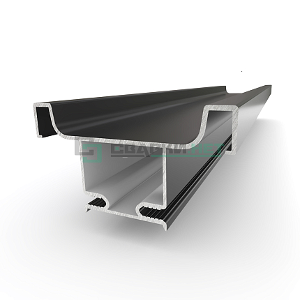 Профиль вертикальный боковой, цвет черный анодированный 4700 мм 