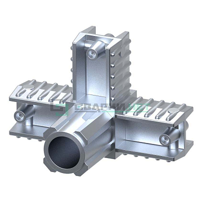 Угловой соединитель 4-х лучевой 25х25х1,2 , 