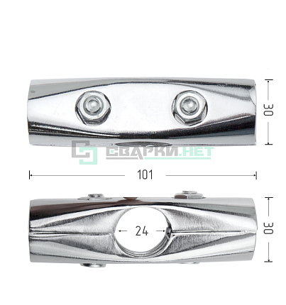 Соединитель с 4-мя направлениями 25 мм