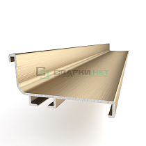 Профиль горизонтальный L - образный, цвет шампань анодированный с брашировкой 4200 мм  - Чертеж