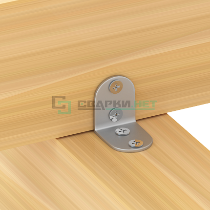 Уголок мебельный 17х25х25 мм белый цинк STARFIX