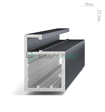Профиль рамочный узкий, графит (анод), L-3000 SECRET - Чертеж