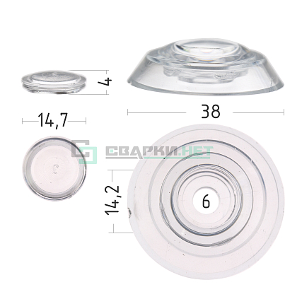 Шайба большая поликарбонатная прозрачная