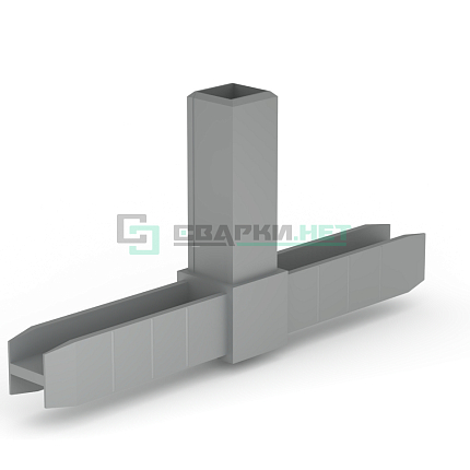 Уголок сборочный серый металлик 3d прямой