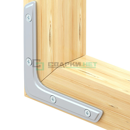 Уголок оконный 100х100x2 мм, белый цинк STARFIX