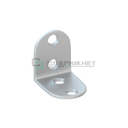 Уголок мебельный 17х25х25 мм белый цинк STARFIX