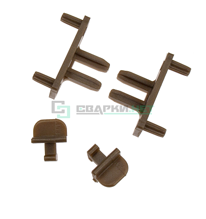 Комплект креплений под шуруп для профилей 4464,4466,  цвет шампань 