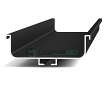 Профиль горизонтальный С - образный, цвет черный анодированный 4200 мм  - Чертеж