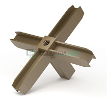 Уголок сборочный шампань 5d с отверстием и резьбой М8 - Чертеж