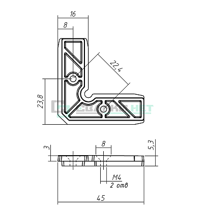 Угол соединительный US004