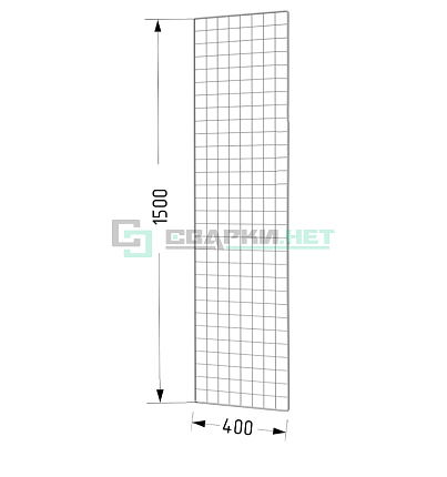 Сетка 1500х400мм, рама d=7 мм, решетка d=3 мм