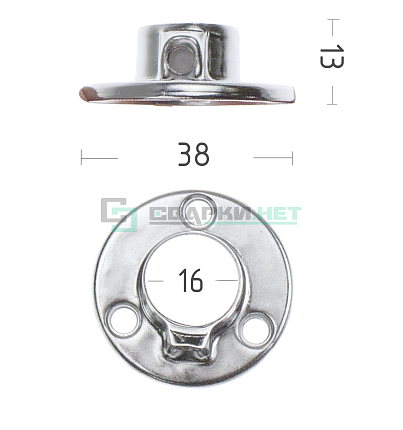 Фланец штампованный для трубы 16 мм