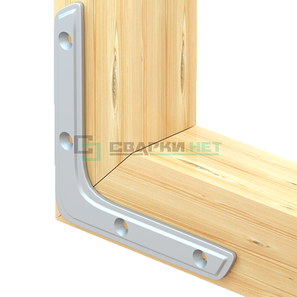 Уголок оконный 75х75x2 мм, белый цинк STARFIX