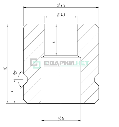 Сменная матрица дырокола  20х20х1,5