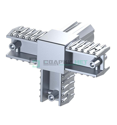 Угловой соединитель 4-х лучевой 25х25х1,2 , 