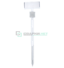 Держатель ценника на игле, прозрачный - Чертеж