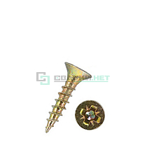 Саморез с потайной головкой под крест 3,5х16 желтые - Чертеж