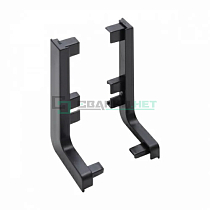 Комплект открытых заглушек для профиля L - образного 4464, цвет чёрный металлик - Чертеж