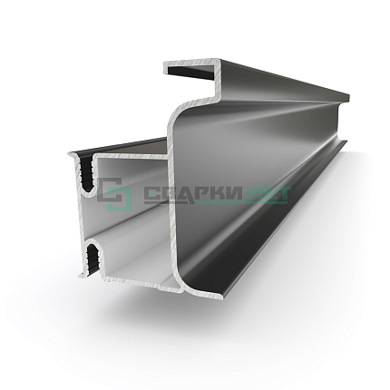 Профиль вертикальный промежуточный, цвет черный анодированный 4700 мм 