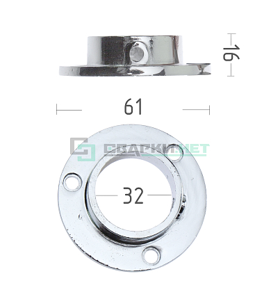 Фланец литой d-32