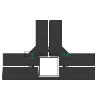 Внешний угловой соединитель 3-х лучевой 25мм со вставкой