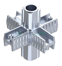 Угловой соединитель 6-ти лучевой 25х25х1,2   - Чертеж