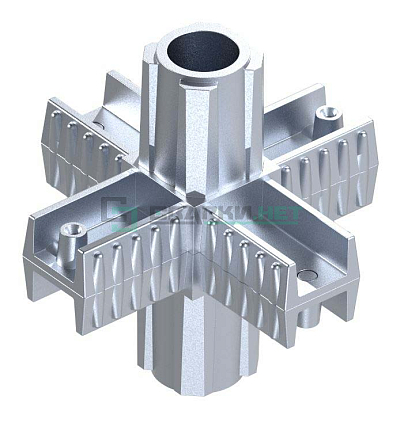 Угловой соединитель 6-ти лучевой 25х25х1,2  