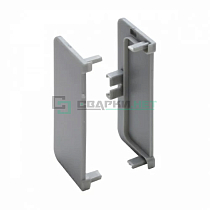 Комплект закрытых заглушек для профиля С - образного 4466, цвет серый металлик - Чертеж